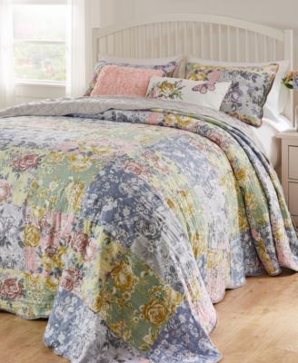 Emma Floral Print 3-Pc. Bedspread Set, King