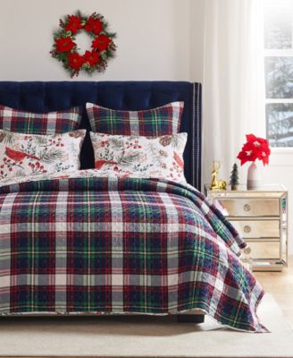 Cardinal Plaid Holiday 3-Pc. Quilt Set, Full/Queen