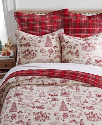 Yuletide Reversible 3-Pc. Bedspread Set, Full