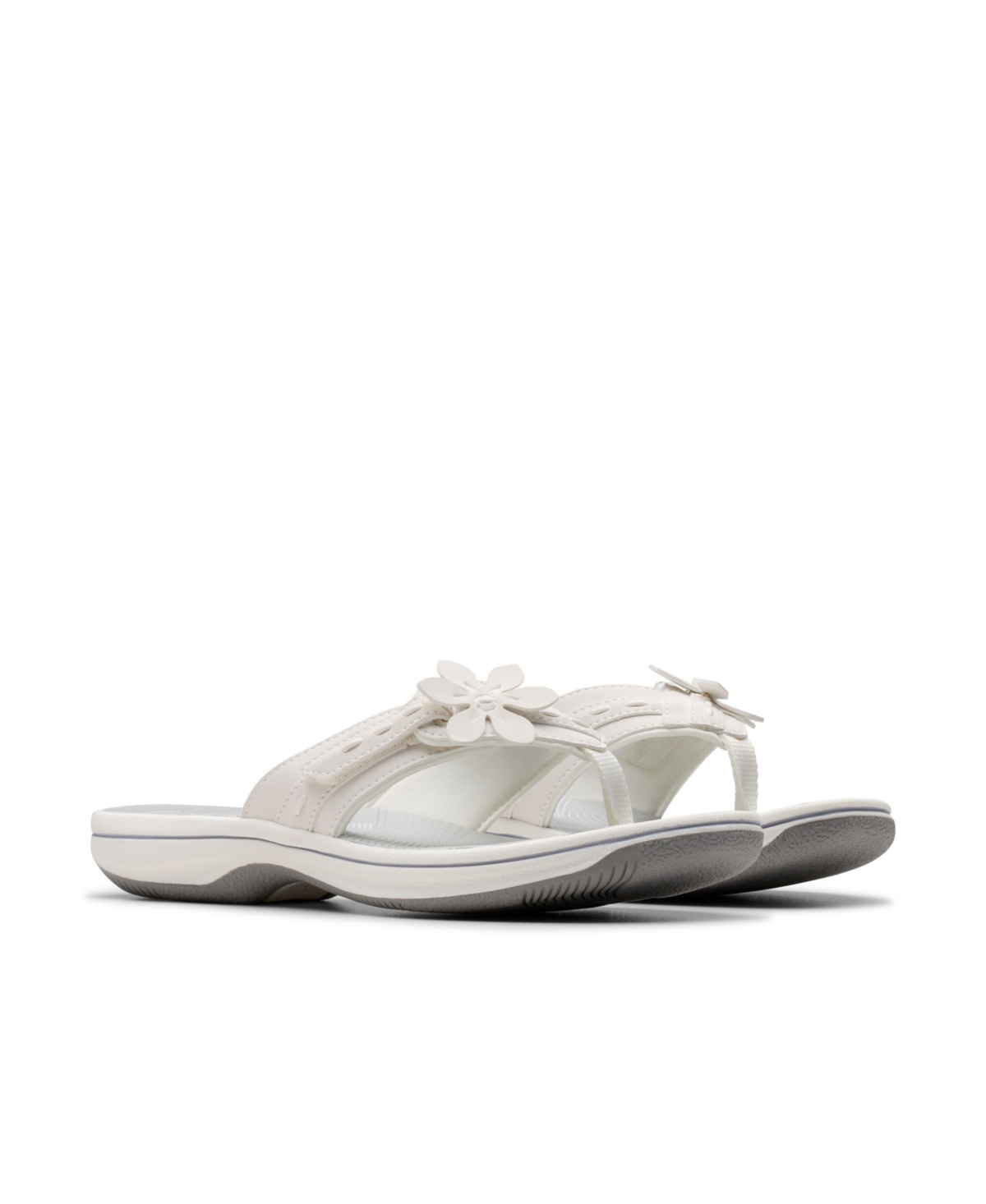 Clarks Breeze Opal In White Textile
