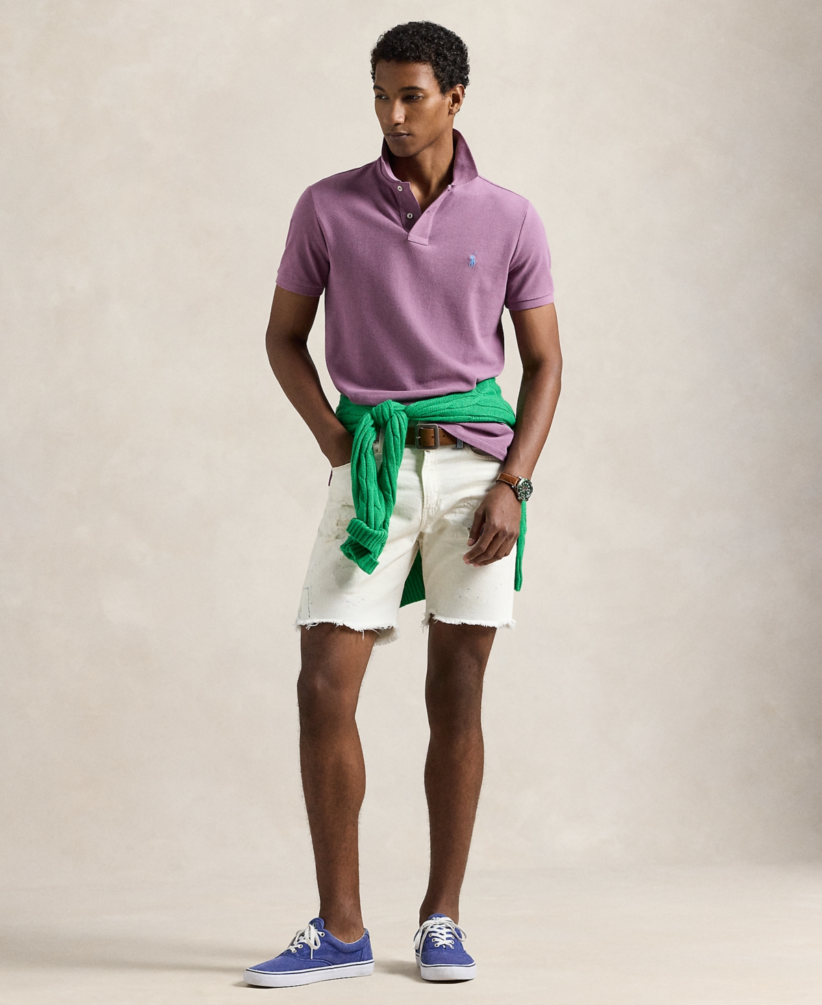 Polo Ralph Lauren Custom Slim Fit Mesh Polo Shirt