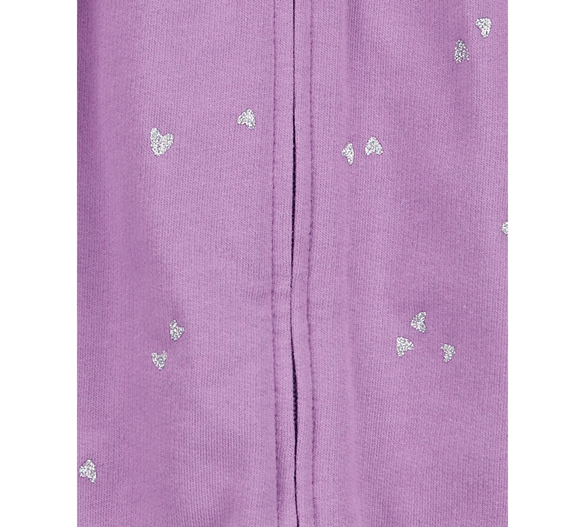 Carter's Baby Girls Heart-Print Cotton French-Terry Hooded Jumpsuit