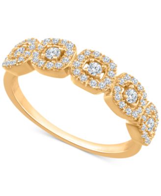 Macy's - Diamond Halo Cluster Ring (1/4 ct. t.w.)