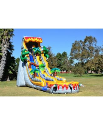 25  T-Rex Commercial Grade Water Slide with Splash Pool for Kids and Adults (with Blower), Outdoor Indoor, Wet Dry Use, Tall Inflatable