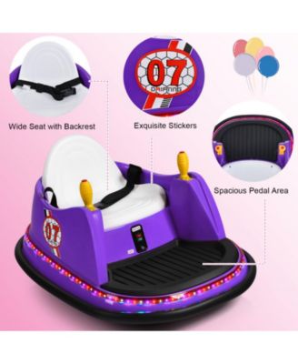 12V Kids Ride On Bumper Car 360-Degree Spin Race Toy with Remote Control