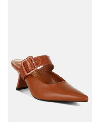 Shein Star Slim Block Heel Mules