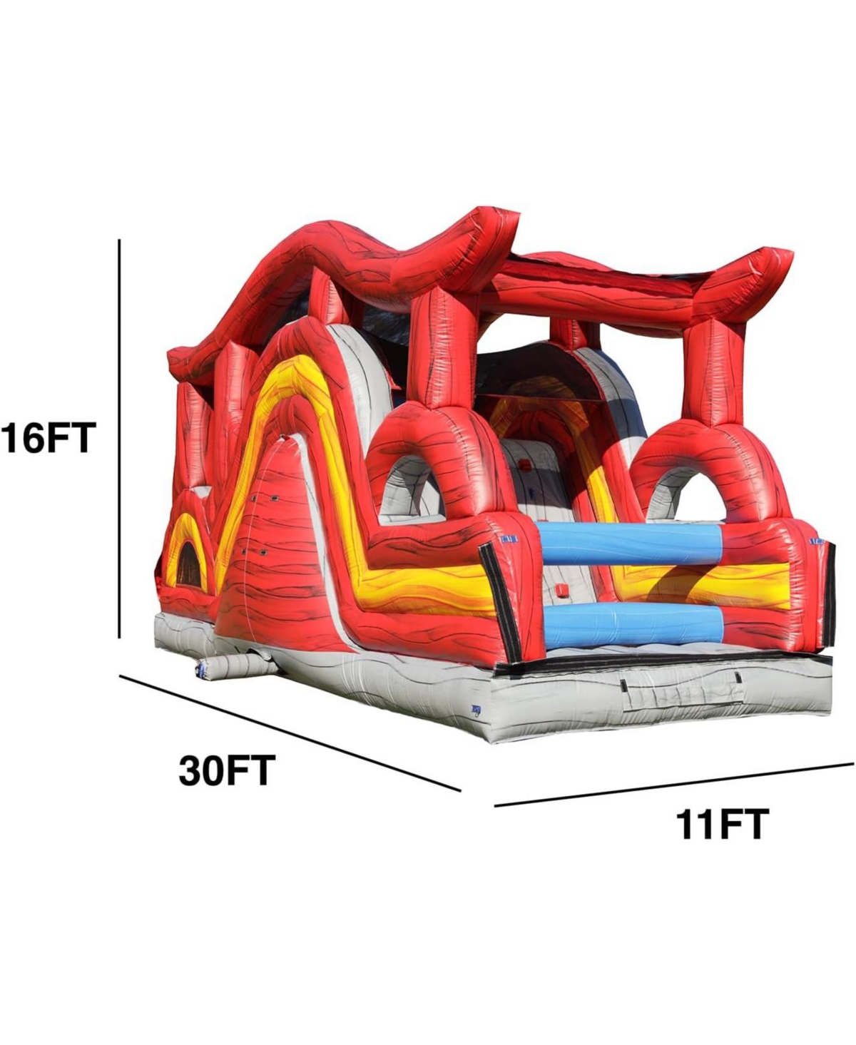 JumpOrange Shadow Obstacle Course Bounce House Inflatable for Kids and Adults with Blower, Commercial Grade, Pop Ups, Outdoor Indoor, Rental Quality (