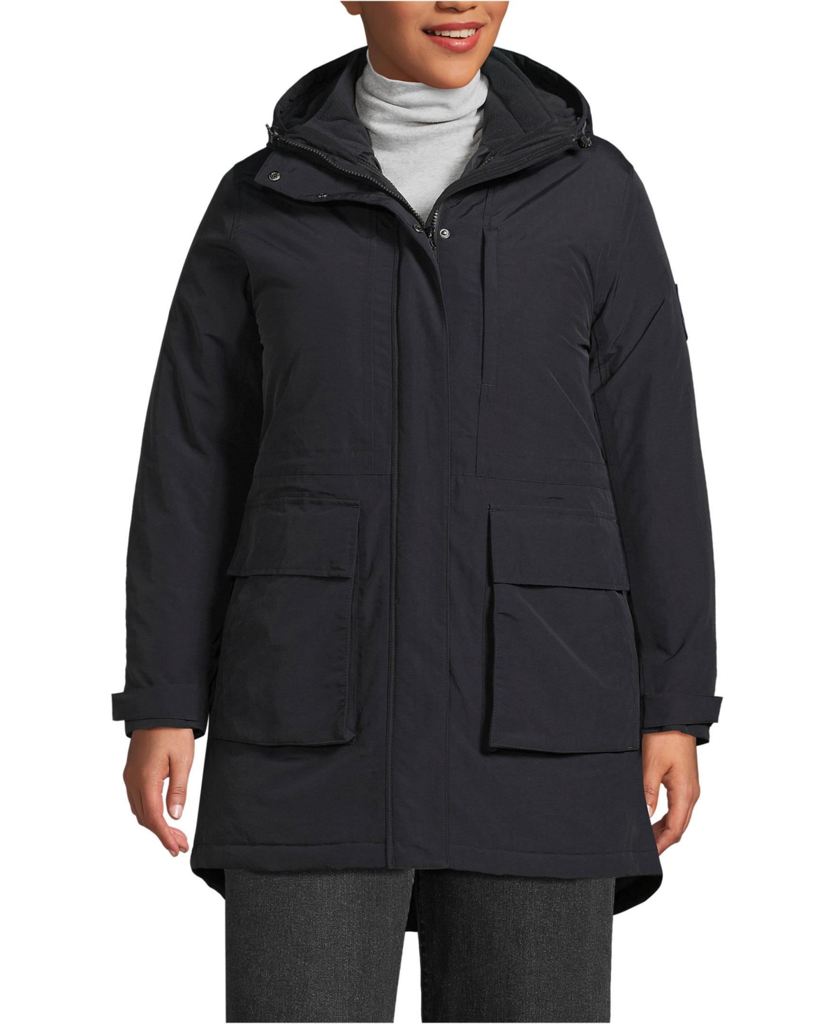 Plus Size Squall Waterproof Insulated 3 in 1 Winter Parka - Black