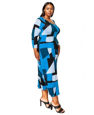 Plus Size Ozean Azul Maxi Dress
