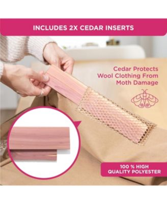 Clothes Storage Bag Organizer Set of 2 with Cedar Insert