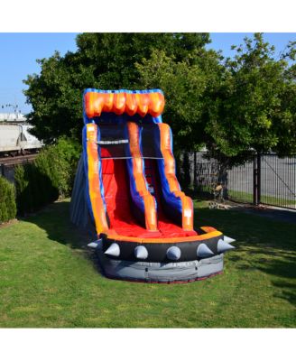 Rocker Commercial Grade Inflatable Water Slide with Splash Pool & Blower, Kids and Adults, Outdoor Backyard Water Park, Indoor Use, Summer Fun, Blow Up Inflatable, Wet Dry Slide