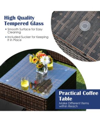 SUGIFT 6 Pieces Patio Rattan Furniture Set with Cushions