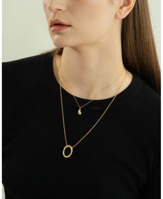 Sterling Silver 18k Gold Plated Jacqueline Teardrop Necklace Holiday Gift Idea