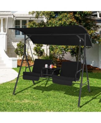 Porch Swing Chair with Adjustable Canopy