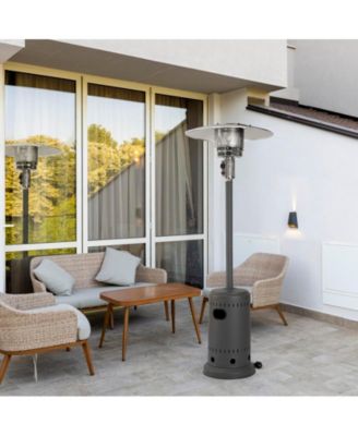 48000 BTU Propane Brown Patio Heater with Cover and Wheels