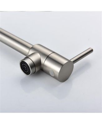 Brass Folding Faucet 1/2” NPT Wall Mount Kitchen Faucet with Dual Handles for Cold Water