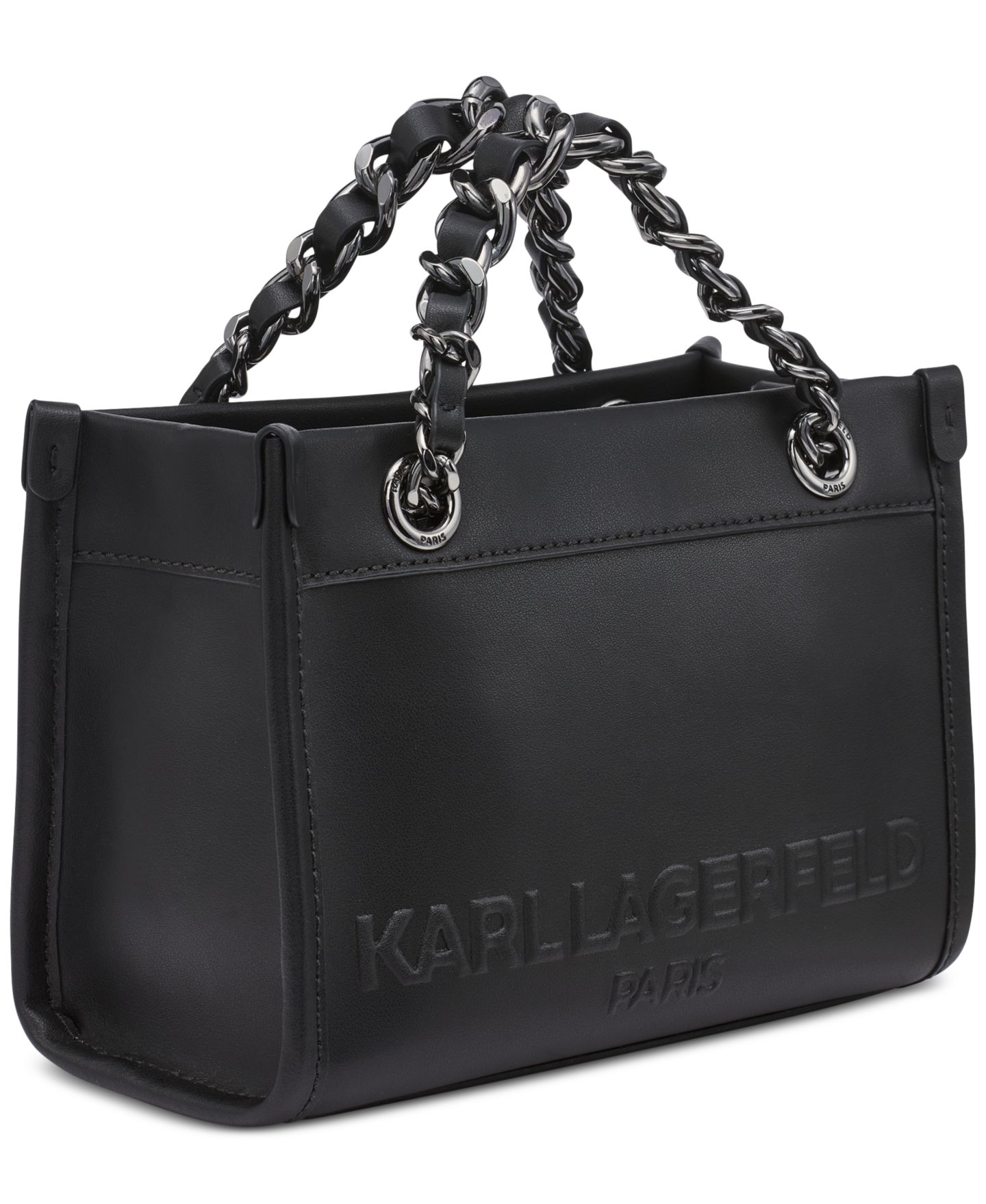 Женская сумка KARL LAGERFELD PARIS Savoie Leather Crossbody, цвет: Чёрный — фото 3