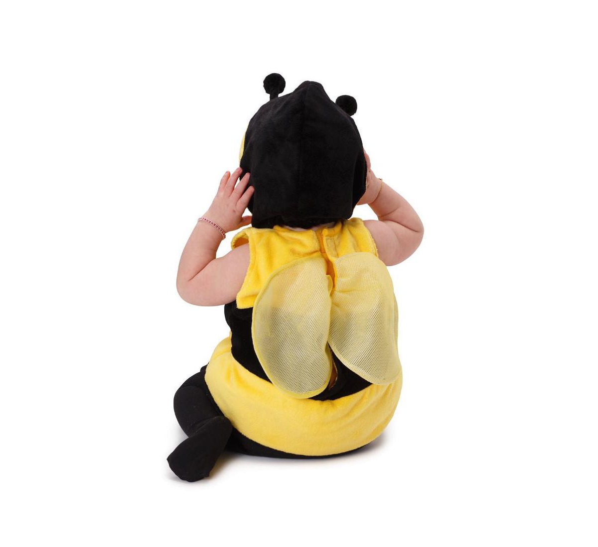 Dress Up America Fuzzy Bee Hooded Tunic Costume - Infants Girls & Boys - Black  yellow