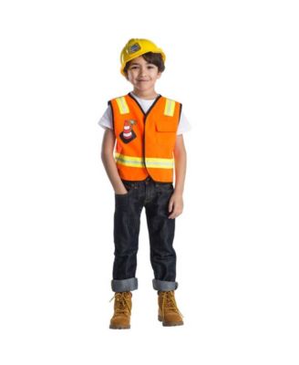 Kids Orange Construction Worker Role-Play Set
