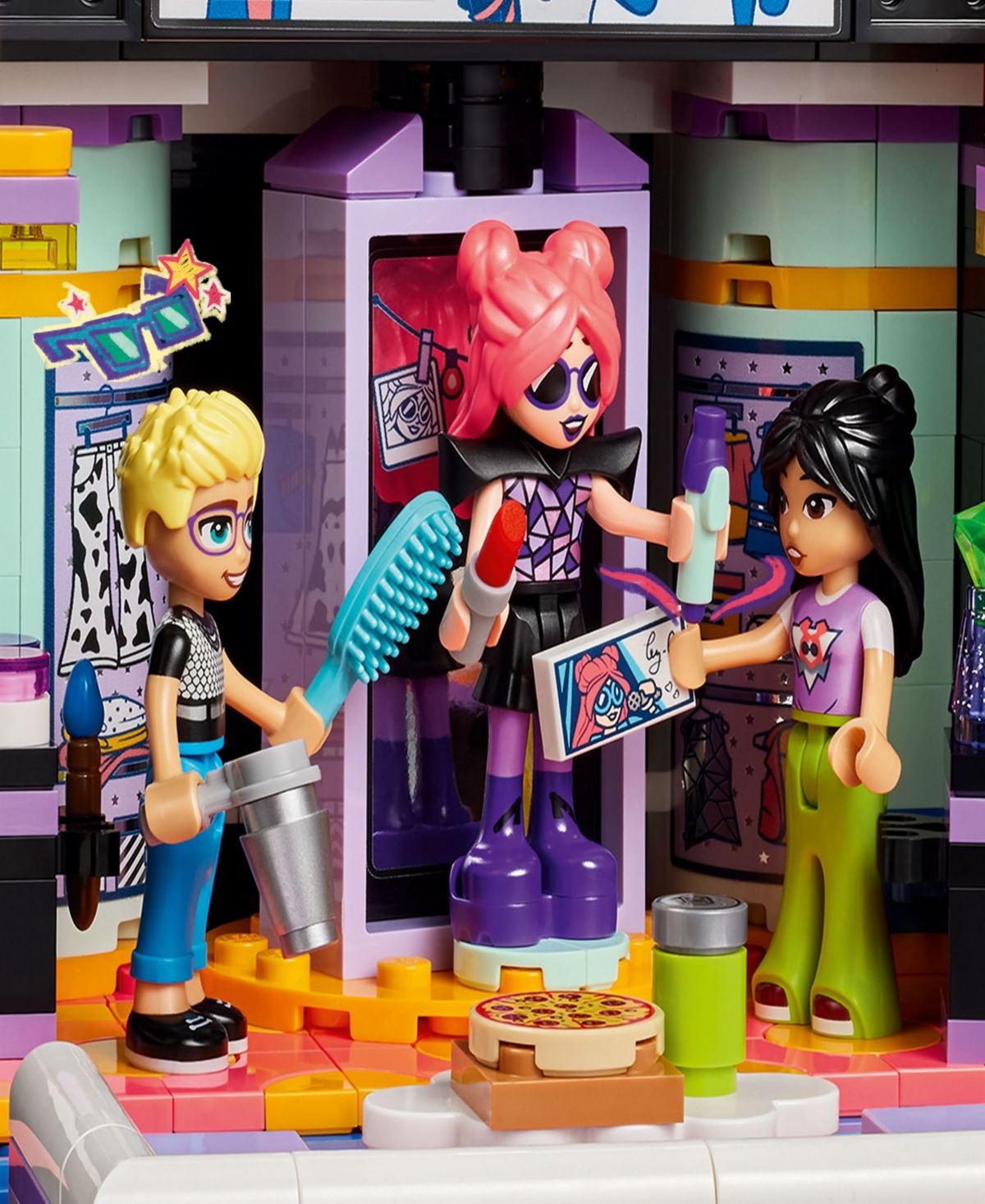 Lego Friends Pop Star Music Tour Bus Play Together Toy 42619, 845 Pieces In Multicolor