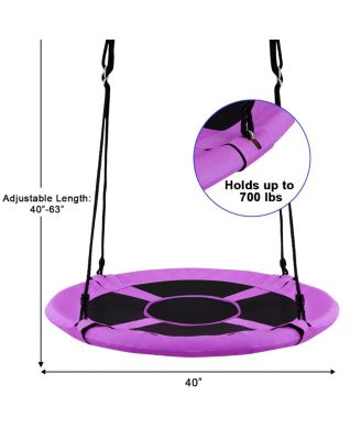 40 Inch Flying Saucer Tree Swing Indoor Outdoor Play Set