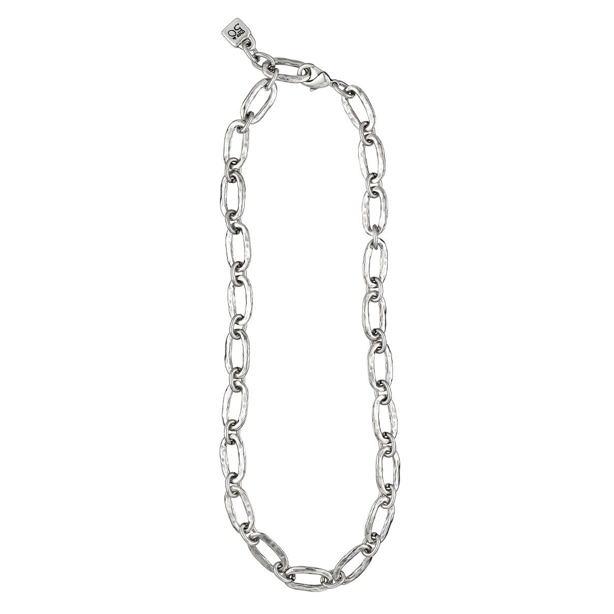 Unode50 Link Shape Classic Carabiner Necklace In Silver