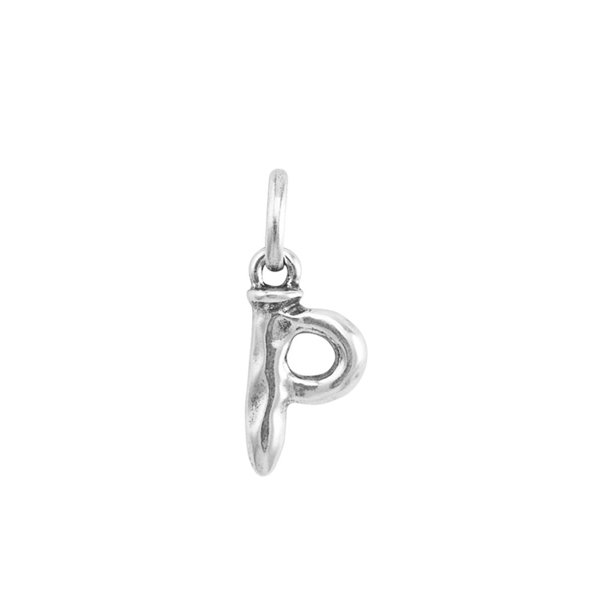 Unode50 Little Alphabetical Metal Alloy Pendant Charms In Silver P