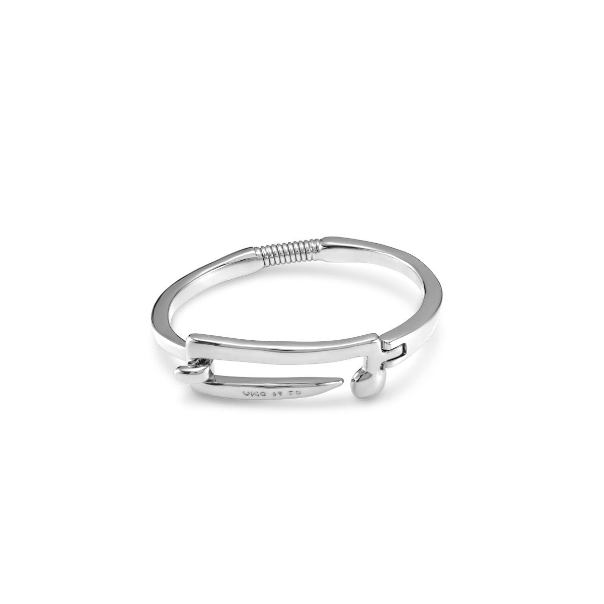 UNOde50 Nail-shaped Buckle Rigid Metal Bracelet - Silver