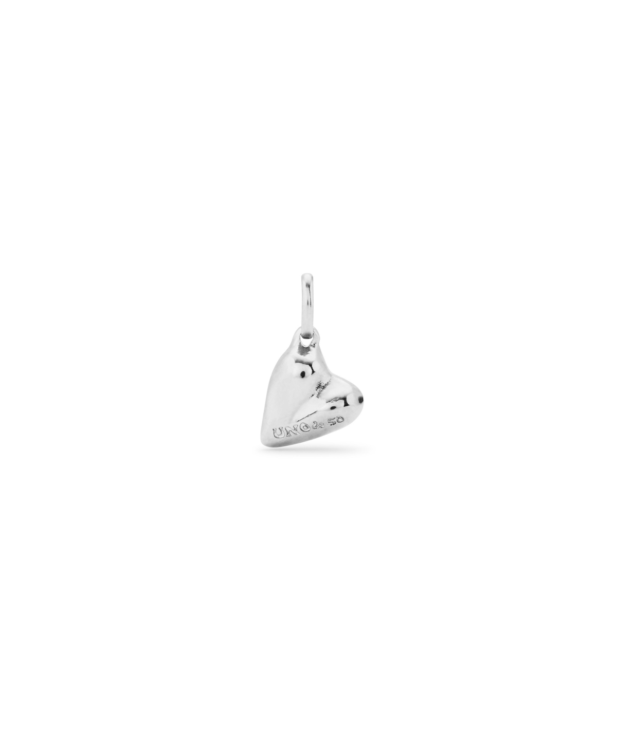 Unode50 Heart Shape Metal Alloy Charms In Silver