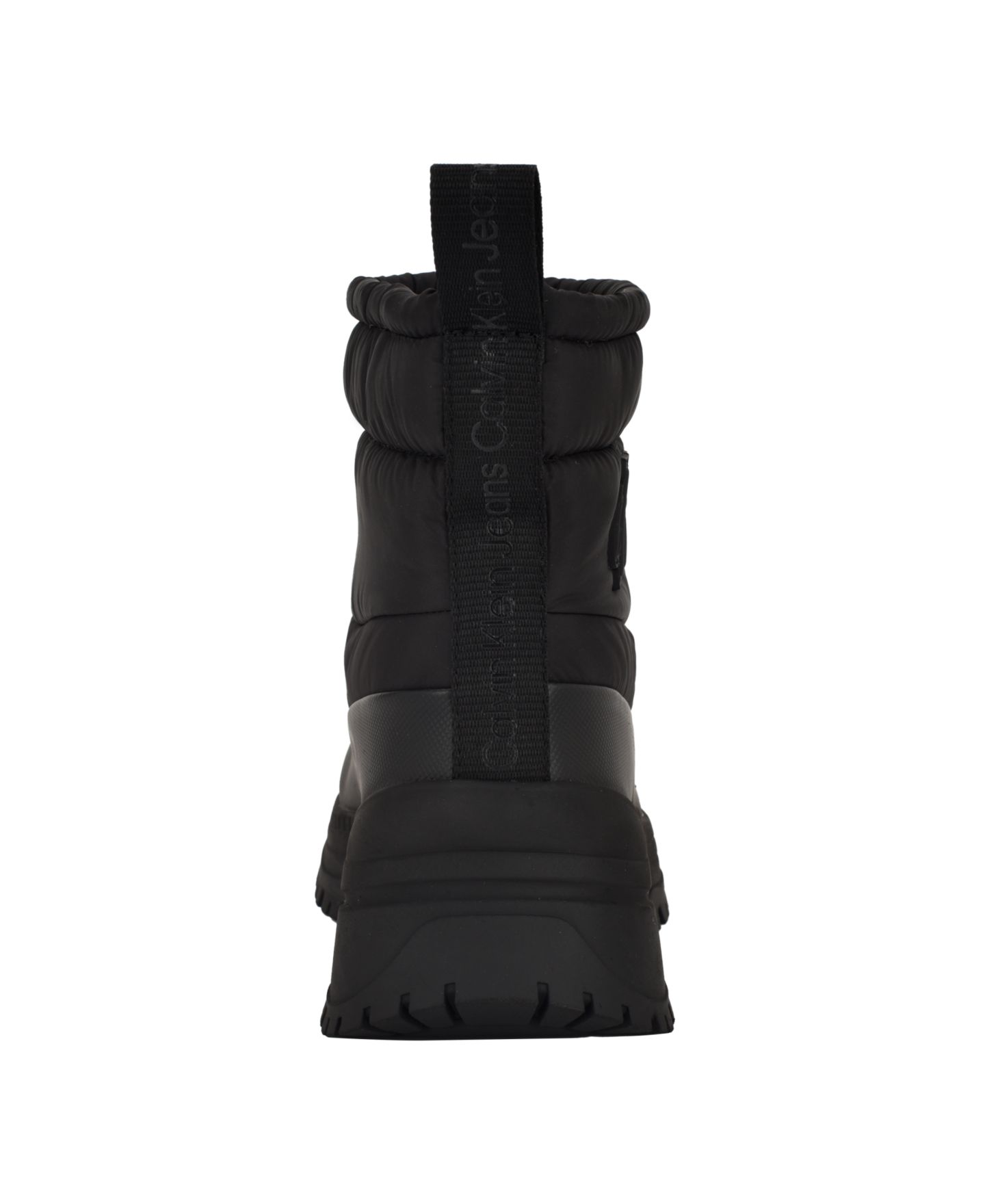 Женские ботинки Calvin Klein Nelsa Round Toe Casual Lug Sole Booties, цвет: Чёрный — фото 3