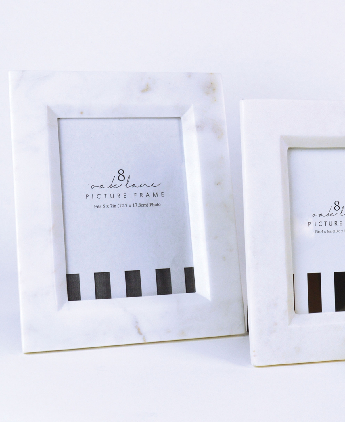 8 Oak Lane Marble Picture Frame, 5" X 7" In White