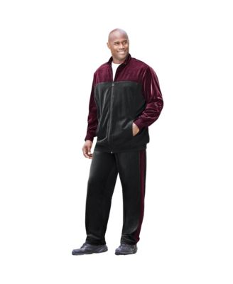 Big & Tall Colorblock Velour Tracksuit