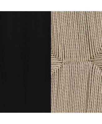 Devine Set of 2 Wooden Kraft Paper Rope Seat Stackable Y-Back Style Dining Chairs