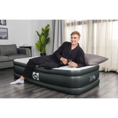 Tritech Twin Sized 18" Air Mattress Bed 2 Person w/Built-In AC Pump & Bag