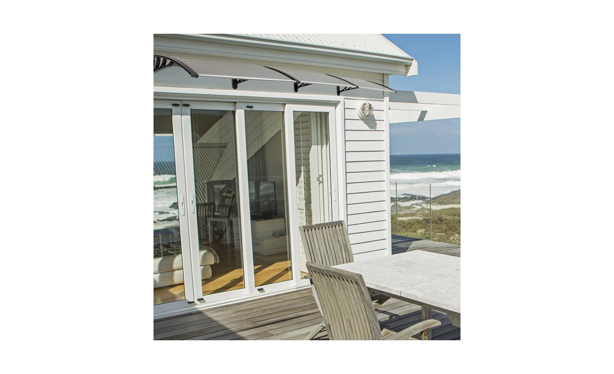 Slickblue Door and Window Awnings for Household Applications, Durable Canopy Protection Against Sun and Rain