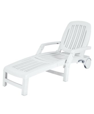 Adjustable Patio Sun Lounger with Weather Resistant Wheels