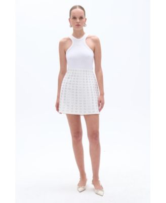 Women's Eyelet Detailed Mini Skirt