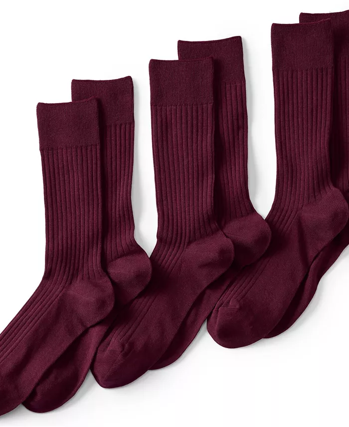 Men's Seamless Toe Cotton Rib Dress Socks (3-pack) - thumbnail 5