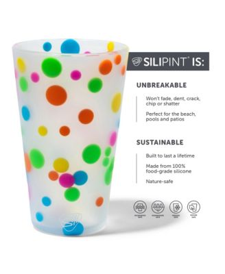 Pint Glasses: 2 pk - Polka Dots