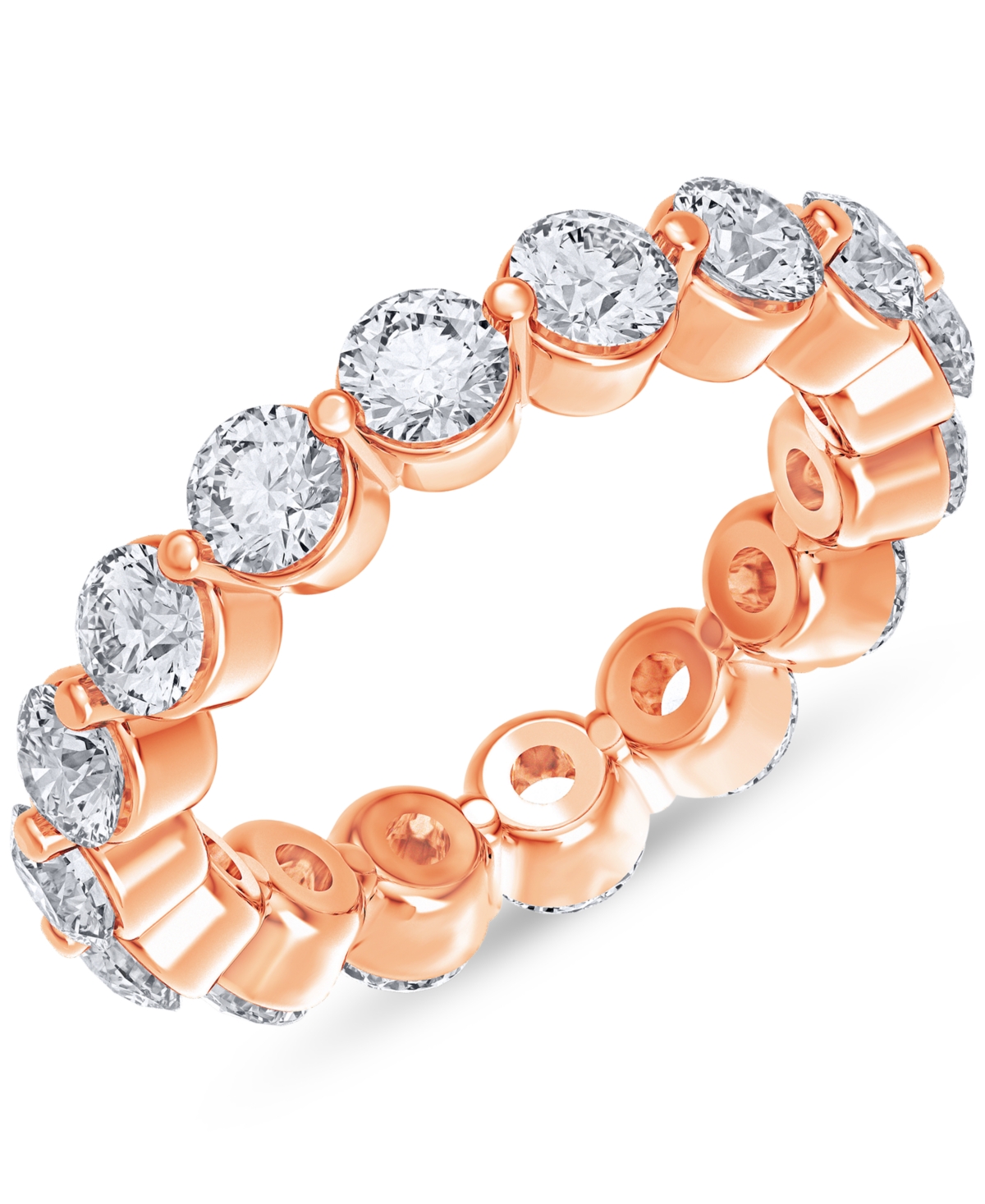 Macy's Diamond Eternity Ring (3 Ct. T.w.) In Platinum Or 14k Gold In Rose Gold