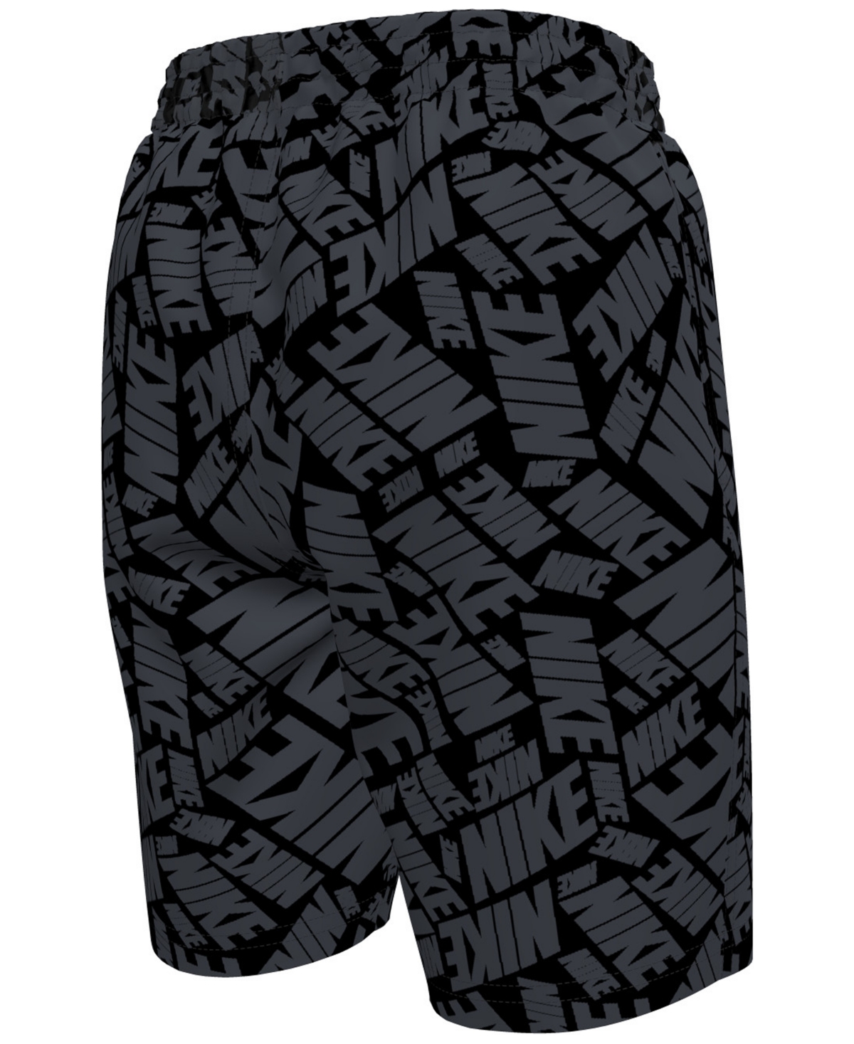 Nike Big Boys 7" Tossed Block Volley Swim Shorts In Black