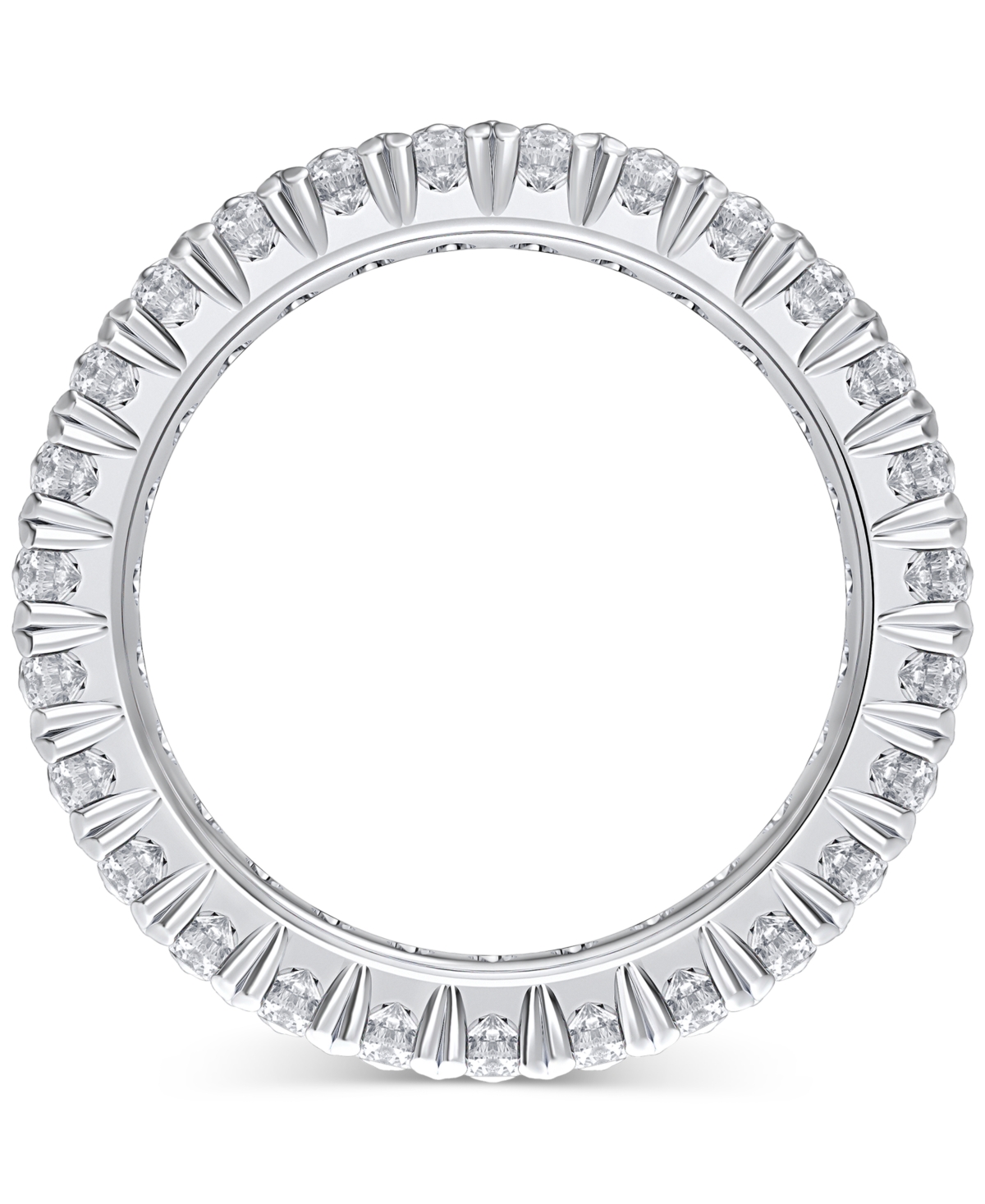 Diamond Double Row Eternity Ring (3 ct. t.w.) in Platinum, 14k 14k Gold, or 14k Rose Gold, Created for Macy's - White Gold