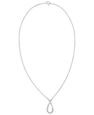 2-Pc. Set Diamond Pendant Necklace & Matching Earrings Set (1/2 ct. t.w.) in Sterling Silver