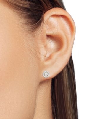 2-Pc. Set Lab-Grown Diamond Pendant Necklace & Matching Stud Earrings  (1/2  ct. t.w.) in Sterling Silver or 14K Gold-Plated Sterling Silver