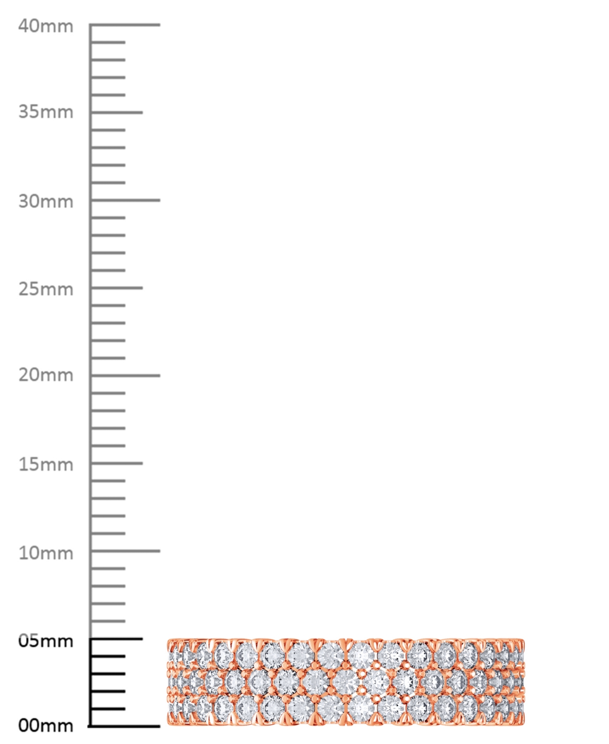 MACY'S DIAMOND THREE-ROW ETERNITY BAND (2 CT. T.W.) IN PLATINUM, 14K WHITE GOLD, 14K GOLD, OR 14K ROSE GOLD