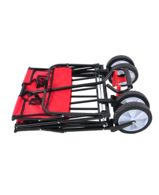 Streamdale Folding Wagon Garden Shopping Beach Cart (Red)