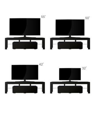 Streamdale Modern TV Stand, 20S LED TV Stand with Remote Control Lights