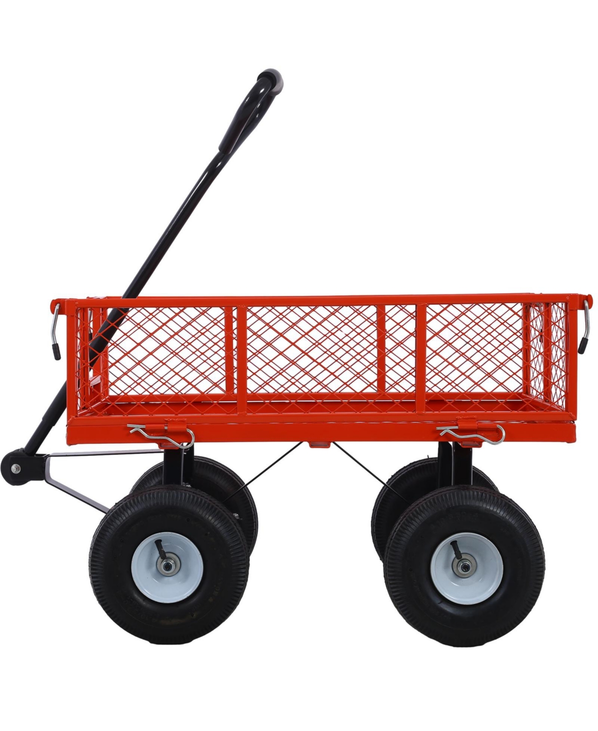 Streamdale Furniture Steel Garden Cart, Steel Mesh Removable Sides, 3 Cu Ft, 550 Lb Capacity