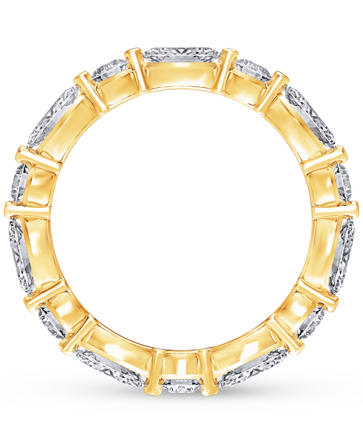Macy's Diamond Eternity Ring (2 Ct. T.w.) In Platinum, 14k White Gold, 14k Gold, Or 14k Rose Gold In Yellow Gold