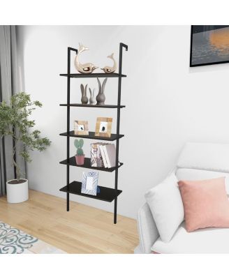 Industrial 5-Tier Modern Ladder Shelf for Home and Office